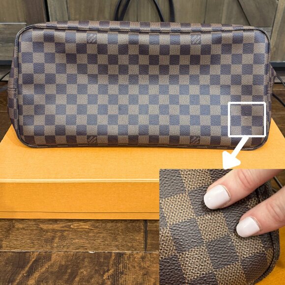 2024 Louis Vuitton Neverfull GM Damier Ebene Tote Bag w/ Cherry Red Interior - Picture 5 of 14